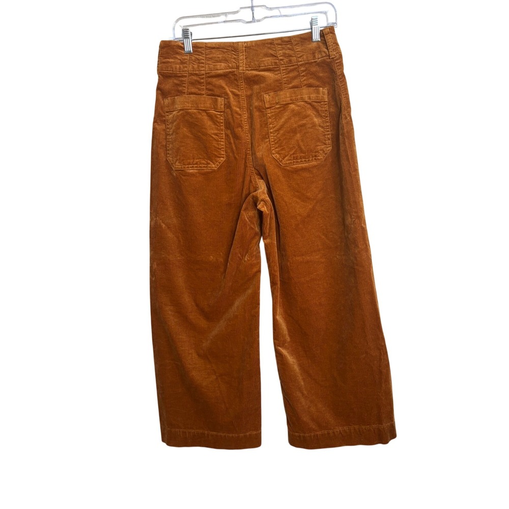 Maeve by Anthropologie The Colette Corduroy Wide Leg Pants 31 Rust Orange - Picture 4 of 13